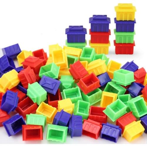 50 Pcs/Set House Chess Pieces Board Games Accessories 6 Colors Plastic Pieces