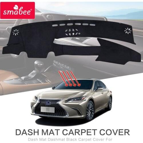 SMABEE Car Dash Mat Dashmat Black Carpet Cover for LEXUS ES 2018 200 260 300h 250 350F 300h F SPORT Non-slip Mat Dashboard Pad