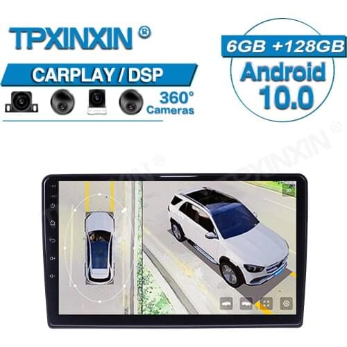 6+128G For Lada Granta 2011+ Car Android 360 HD Auto Surround View Camera Car Multimedia Player Stereo Radio GPS Navigtion