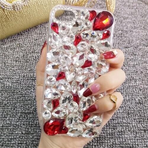 Phone Case For iphone 11 12 mini Pro MAX X XS XR 6S 7 8 PLUS Luxury Cute diamond Glitter Rhinestones case cover