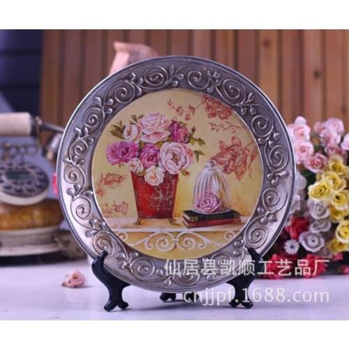 Spot wholesale and retail European ceramic handmade decorative plate - send shelves PW010C004