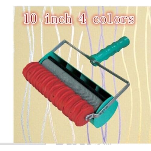 Decorative paint machine 10"(10 inch)Rubber Roller 4 Color patterned paint liquid wallpaper decoration machine INCLUDE roller