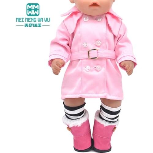 Baby Doll Clothes Fashion Stewardess suit, plush coat For 43-45cm Toy New Born Doll American Doll Accessories