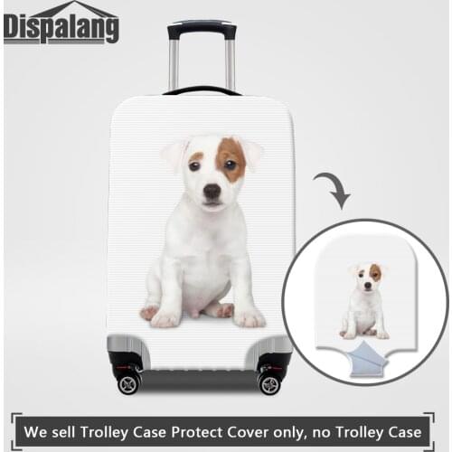 Dispalang Dog Pug Design Travel Luggage Cover For 18-32 Inch Anti-dust Stretch Elastic Protective Covers Cat Case For A Suitcase