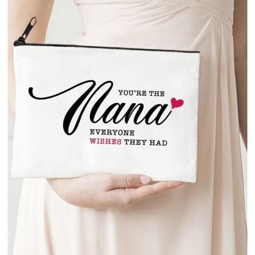 Cosmetic Bag Mama Cotton Make Up Bag Teenage Women Travel Organizer Bags Mom Life Portable Small Outdoor Storage Pouch