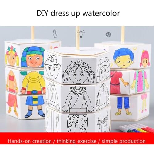 Art Watercolor Coloring DIY Handmade Painting Graffiti Puzzle Children Educational Art DIY Drawing Toys Send Watercolor Pen