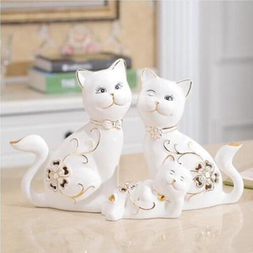 Ceramic cat crafts, birthday gifts, creative home decorations, office creative desktop ornaments