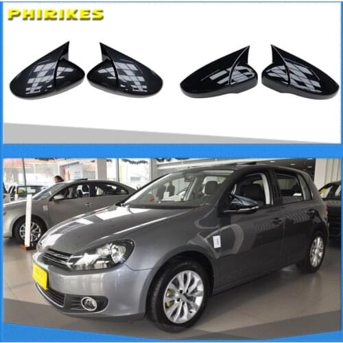 2 pieces For VW Golf MK6 R20 Touran Golf GTI 6 Golf 6 R Wing Mirror Cover Caps (Carbon Effect) for Volkswagen Mirror Cover Caps