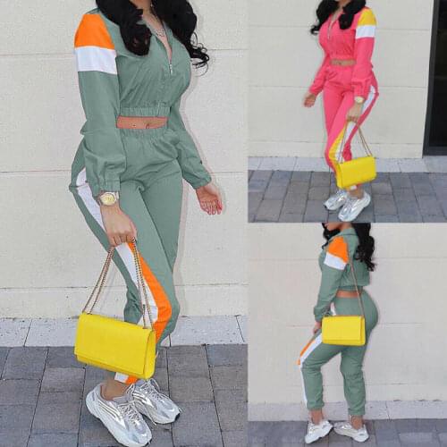 Two Piece Set Top And Pants Womens Tracksuit Club Outfits Lady Casual Sweatsuits
