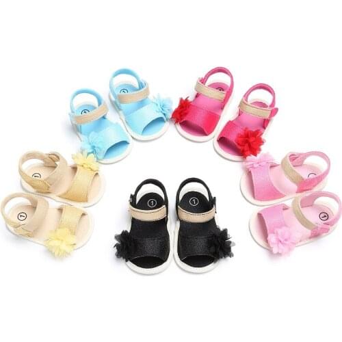 Summer baby girl cotton flower childrens baby shoes