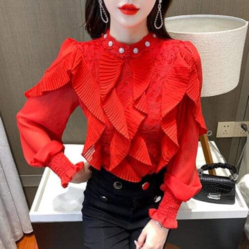 Блузки с воланом LUKAXSIKAX China At AliExpress