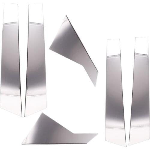 Stainless Steel 6Pcs Chrome B C Pillar Trim Cover Decal Fit for Hyundai Sonata 2011 2012 2013 2014