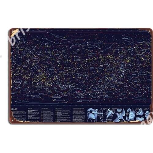 Night Constellations Metal Signs Designing Wall pub Club Bar Plaques Tin sign Posters