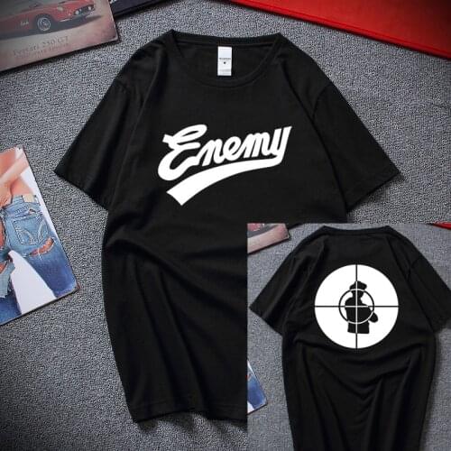 New Summer Fashion Streetwear Camisetas Music Rap Public Enemy T Shirt Hip Hop Tshirt Men Cool Top Cotton Short Sleeve T-shirt