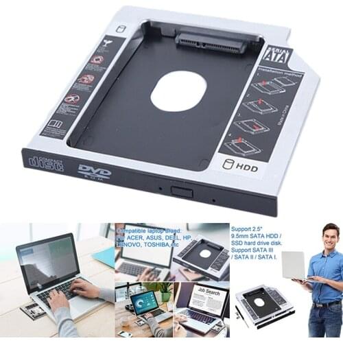 Supports Hard Drive 2.5 Inch Second Hard Drive SATAI II III SDD Mechanical Hard Drive Universal CD DVD-ROM