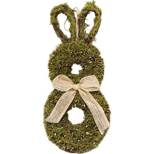 Pendants Hanging Decor Rattan Wreath Ring Artificial Plant Gift Artifical For Wedding Take Photo Rabbit Shape Decorative Wreaths