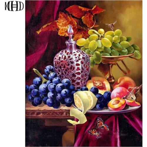 Full Square / Round DIY Diamond Painting Grape Crystal Mosaic 5D Diamond Embroidery Home Decor Crafts Rhinestone Cross Stitch