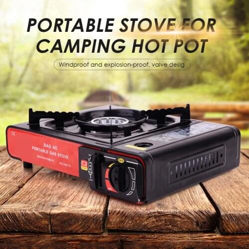 Camping Hot Pot 34 * 25.5 * 8cm Portable Cassette Stove Outdoor Windproof Gas Stove Portable Butane Gas Stove With Carrying Case