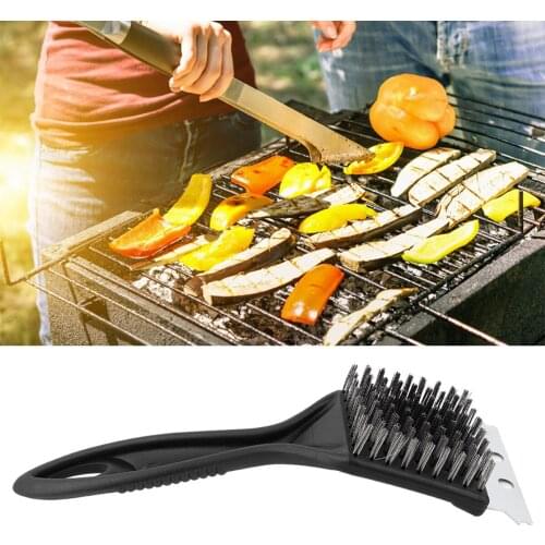 Dropshipping BBQ Cleaning Brush Stainless Steel Barbecue Cleaning Brush Cleaner Scraper Camping Picnic BBQ Cleaning Brushes