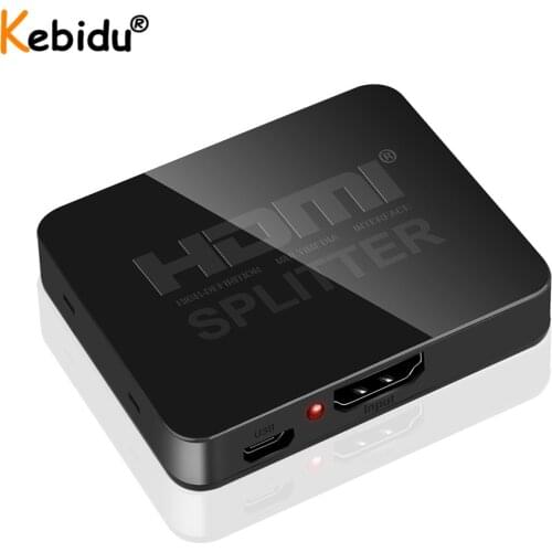 KEBIDU 1 in 2 Out 4K HDMI-compatible Splitter 1X2 Split Full HD 1080p Switch Switcher Amplifier Dual Display For DVD PS3 HDTV