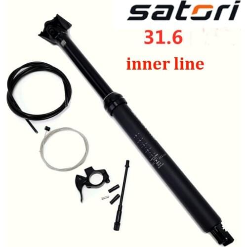 SATORI MTB Dropper Seatpost Adjustable Height 125 mm air Sorata Pro Internal External Cable Routing 30.9 31.6 Remote Control