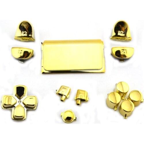 Xunbeifang 10sets Glossy For PS4 Wireless Controller Joysticks Dpad R1/L1/R2/L2 Buttons full buttons For Sony PS4 Dualshock 4