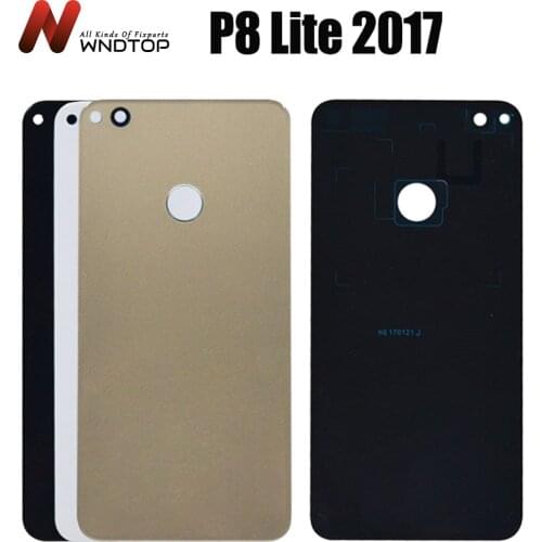 For Huawei P8 Lite 2017 Back Glass Battery Cover Rear Door P8Lite 2017 Back Glass Cover Housing Case Panel Replacement