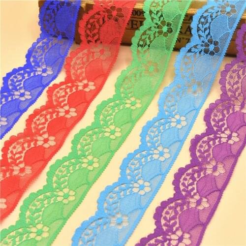 10 Yards Lace Ribbon Tape 40MM Wide White Lace Trim DIY Embroidered Net lace trimmings for sewing Decoration african lace fabric