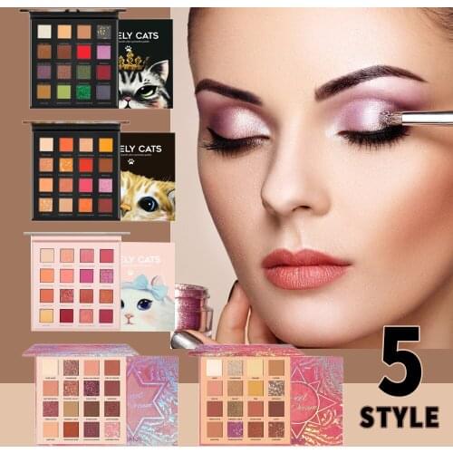 16 Color Animal Eyeshadow Matte Shimmer Eyeshadow Lasting Pink Red Pigment Waterproof Eyeshadow Palette Cosmetics