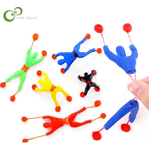 25Pcs Funny Flexible Climb Men Sticky Wall Toy Kids Toys Climbing Flip Plastic Man Toy For Children Attractive Classic Gift GYH