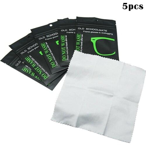 Portable 5Pcs Anti Fog Wipes for Glasses Reusable Suede Defogger Cloth for Eyeglasses