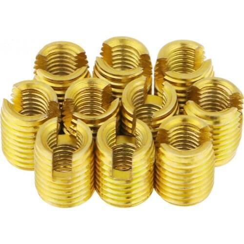 60pcs M2 M2.5 M3 M4 M5 M6 steel with zinc self tapping thread insert kit Helical Insert Self Tapping Slotted Screw
