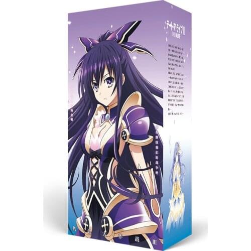 Anime lucky bag long gift box date a live collection box toy include postcard bottle photo frame role cards gift
