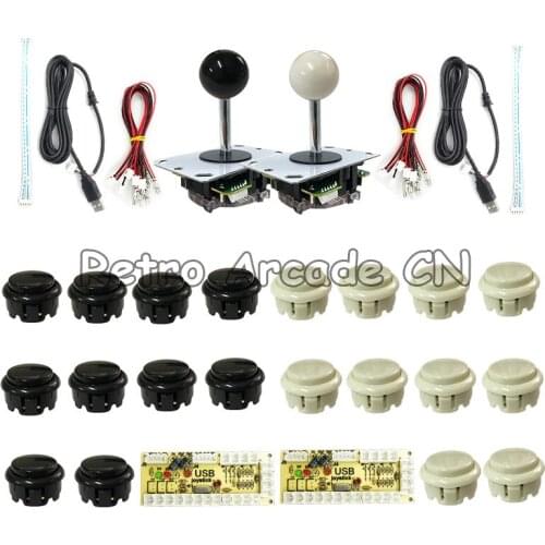 Arcade Game Machine DIY Kits USB Encoder Controller PC Joystick With 20 Push Button + Joystick + Cable Arcade Joystick Kit