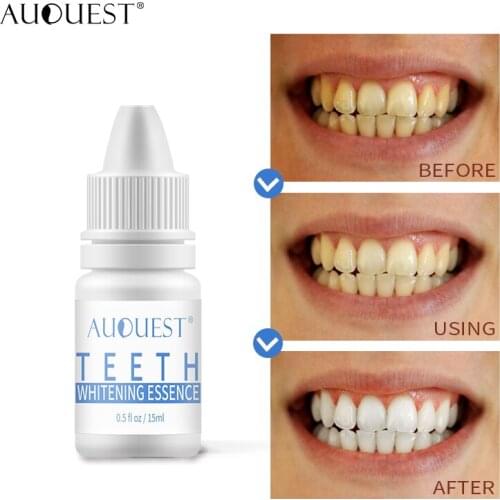 AUQUEST Tooth Whitening Essence Solution Quickly go to the yellow teeth Fresh breath Whitening Oral Perfect Smile Teeth Care 15m