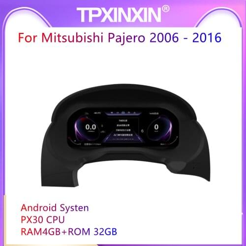 Android 9.0 For Mitsubishi Pajero 2006 - 2016 Android LCD Car Dashboard Instrument Display Multimedia Player Car GPS Navigation