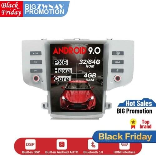 Vertical screen Tesla Style Android 9.0 Car multimedia GPS Player For Toyota Reiz X 2010-2016 Audio radio tape recorder headunit