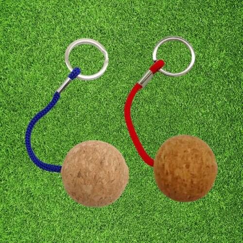2pieces of wooden keychain lightweight and portable creative cork ball keychain household floating buoy keychain home decoration