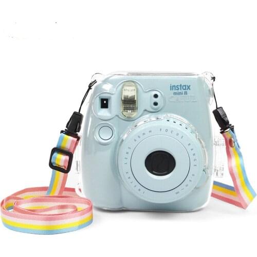 Camera case bag For Polaroid mini11/8/8+/9 camera transparent crystal protective case camera bag beautiful girl