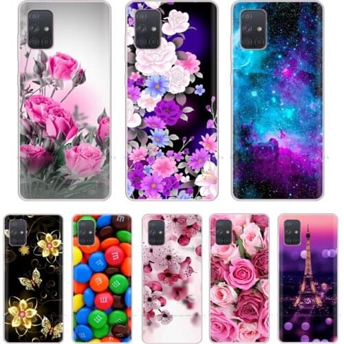 For Samsung A51 A71 Case TPU Silicone Soft Cartoon Clear Case for Samsung Galaxy A51 A515 A71 Phone Cover Para Transparent Coque