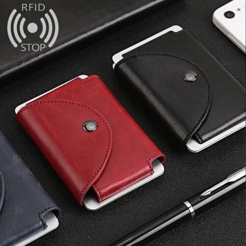 New Brand RFID Credit Card Holder Wallet Metal Men Women id card holder Minimalist Wallet Aluminium Blocking Wallet for Cards