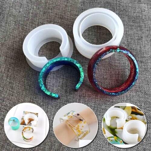 Round Open Cuff Bracelet Silicone Mold Casting Moulds Epoxy Resin Bracelet Bangle Diy Mold Open Design Bangle Mould Resin Molds
