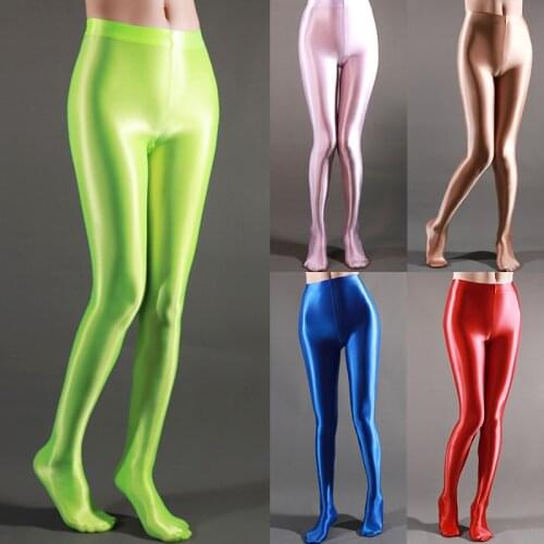 Sexy Women Shiny Glossy Spandex Stockings Opaque Pantyhose Sports Fitness Tights