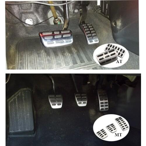 No Drilling Car Styling Fuel Brake Foot Pedals For Hyundai ix25 Accent Brio Verna Solaris for Kia K2 Rio Soul KX3 AT MT Foot Pad