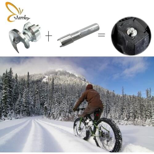 Marrkey 500PCS 9.9mm Bike Tyre Stud Spikes for Tires Anti-Skid Security Snow Chains Studs Motorcycle Tire Spikes for Car SUV