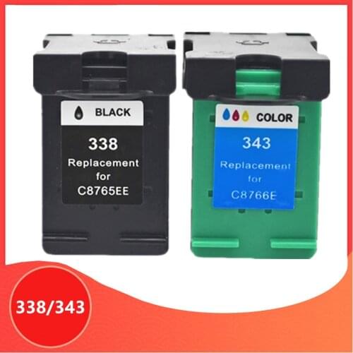Cartridge Replacement for hp 338 343 for hp338 for hp343 Ink Cartridge for hp Deskjet 460C 5740 6520 6540 6840 Photosmart 8150