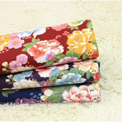 Thick cotton tissus Fashion bronzing printing patchwork Hand-made DIY bags and garments cotton fabric