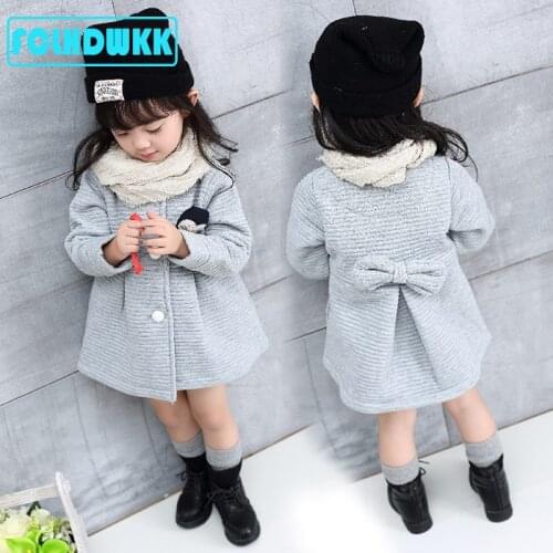 Spring Autumn Baby Girls Outwear Warm Kids Coats and Jackets Fashion Windbreaker Children Clothes Cotton School Girl Clothing