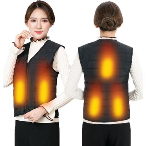 Women Constant Temperature Heated Vest Warm USB Infrared Waistcoats Electric Thermal Chaleco Calefactable Mujer Maglia Termica