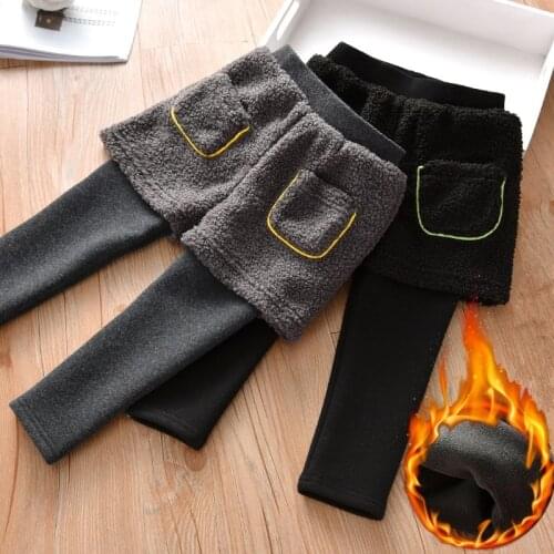 Winter Leggings For Girls Pants Warm Thick Plus Velvet Toddler Girls Leggings Kids Pants Children Clothes Cashmere Trousers